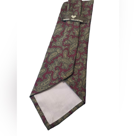 Mario Valentino Paisley Silk Tie - Picture 4 of 6